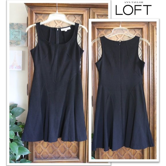 Ann Taylor LOFT Black Fit and Flare Ponte Dress - Style 332411 - Picture 15 of 16